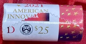 2019-D American Innovation 1 $ Dollar Pennsylvania 25 $ Münzrolle US Mint OGP - Bild 1 von 5