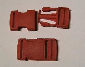 Steckschnalle-Klickverschluss 2 Stück für 30mm Gurtbreite Kunststoff Rot 0,60€St - Bild 1 von 1