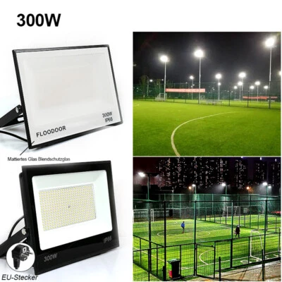 LED 300W Flood Light Outdoor Cooling White 230V IP66 Waterproof Garden - Image 1 of 4