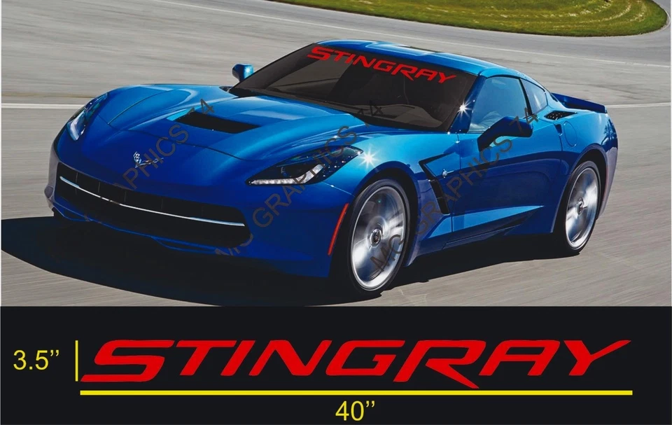 STINGRAY Chevrolet Corvette Parabrisas Adhesivo Logo Vinilo Calcomanía Gráfico Foto 1 de 1