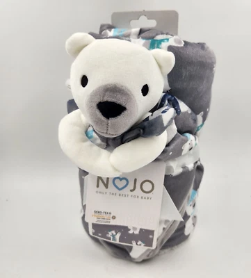 Polar Bear Security & Sherpa Manta Set de Regalo Gris, Baby Shower, Nojo B12 MP Foto 1 de 4