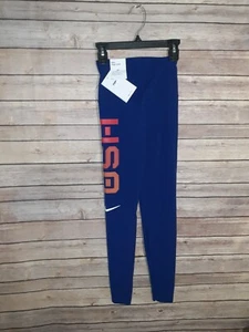 Nike USA Olympics Womens XXS Strech Athletic Workout Yoga Pants Leggings NEW - Picture 1 of 8