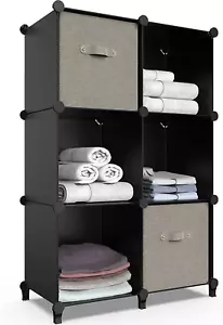 6-Cube Storage Organizer, Closet Organizer Storage Cabinet Shelf Bookcase Booksh - Picture 1 of 12