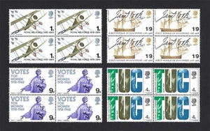 1968 SG 767-770 Jubiläen Set 4 4er Blöcke unmontiert - Bild 1 von 1