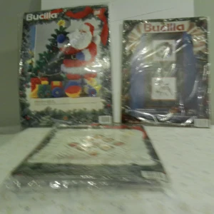 Bucilla Christmas Holiday Doorstop 61175 Chickadee 83081 Pillow Victorian 83153 - Picture 1 of 8