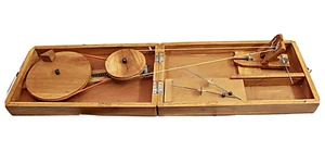 Reviving Gandhi's Legacy Wooden Box Charkha , Spinning Wheel with Extra Spindle - Picture 1 of 24