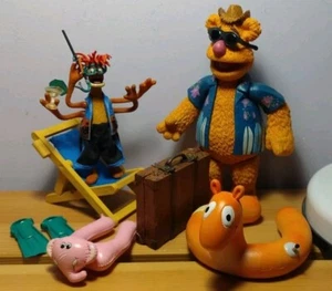 Muppets Show Palisades Vacation Fozzie Bear Pepe Prawn 5' figure lot NO S/H - Bild 1 von 11