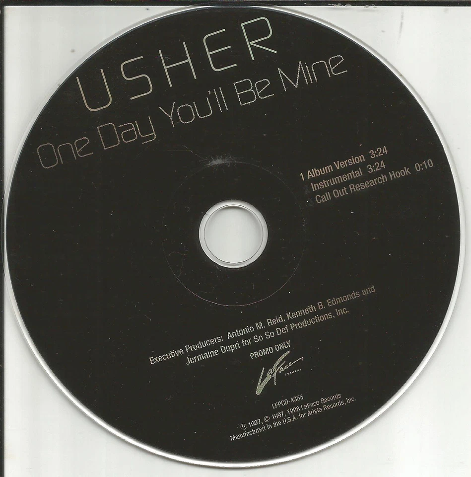 USHER One Day You’ll Be Mine w. RARE INSTRUMENTAL PROMO DJ CD single 1998 USA Foto 1 de 1