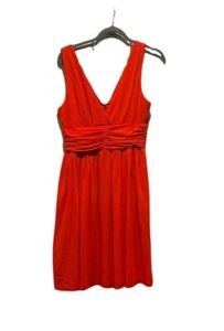 📚 Trina Turk • Orange Deep V Sleeveless Dress - Size 6 - Picture 1 of 6