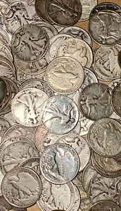Walking Liberty 90% Half Dollars - full roll of 20 coins - VF/XF nice quality - Picture 1 of 1