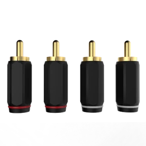 4pz Connettore RCA Placcato Oro Spina HiFi Audio Segnale Cavo Fine Adattatore 6mm Aperto - Foto 1 di 7