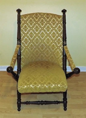 Silla Plegable Campaña Victoriana Era Guerra Civil P.J. Oro nogal Hardy N.Y. 1867 Foto 1 de 4