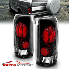 [Factory Style] 1989-1996 For Ford F150/F250/F350 Bronco Black Tail Lights Pair