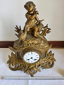 Orologio da tavolo parigina imperial in bronzo dorato del fine 800 - Foto 1 di 7