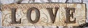 Love plaque mold casting concrete plaster reusable mould 23" x 6" x 1" - Picture 1 of 1