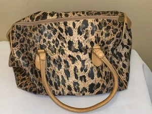 ADRIENNE VITTADINI WOMEN'S LEOPARD SPOT HANDBAG WITH HANDLES 12" X 9" X 6.5" - Picture 1 of 5