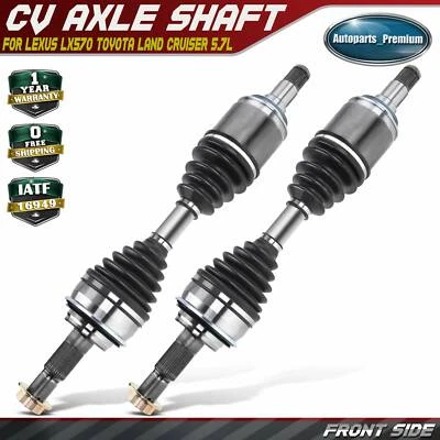 2x Front Left & Right CV Axle Shaft for Lexus LX570 Toyota Land Cruiser V8 5.7L - Image 1 of 4