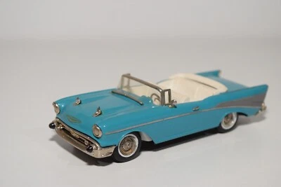B7 1:43 WESTERN MODELS CHEVROLET BELAIR CONVERTIBILE 1957 BLU OTTIME CONDIZIONI - Immagine 1 di 4