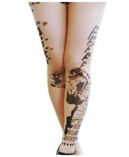 Size M L One Piece Tattoo Stockings Roronoa Zoro Ver Women Colorcard De