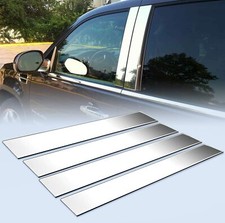 For 2007-2014 Cadillac Escalade Black B-Pillar Posts Door Window Trim Cover 4x