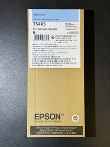 EPSON LIGHT CYAN T54X5 350 ml C13T54X500 SC-P9000 / 8000 /7000 / 6000 NEW - Picture 1 of 2