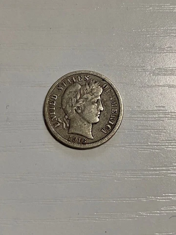 1916 Barber Dime, better condition, 99 Cent Shipping Offer Cover