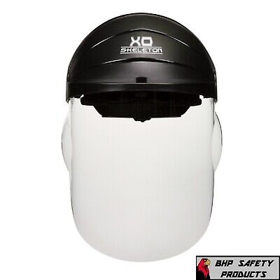 Full Face Safety Shield Helmet Mask Clear Integrated Visor Molded Protective MCR • 34.95$