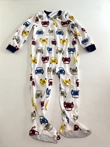 Boys Carters 4 T One Piece Pajama Footed Blanket Sleeper  Multicolor Auto Cars - Picture 1 of 10