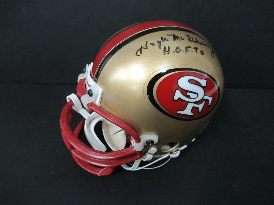 Minicasco autógrafo automático firmado por Hugh McElhenny de los 49ers PSA/DHA AH53251 Foto 1 de 1