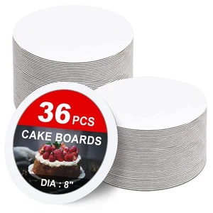 36-Packs Cake Boards 8 inch round,Cake Boards White Cake Board Rounds,White C... - Picture 1 of 7