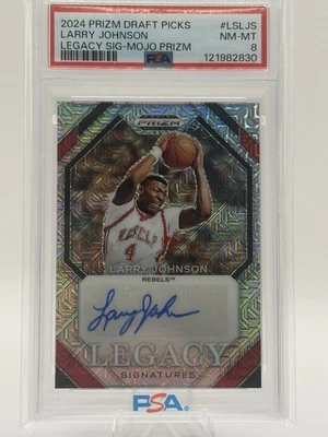 Selecciones del draft de Prizm 2024/25 Larry Johnson UNLV PSA Pop 1 Legacy Auto Mojo Rebels Foto 1 de 4