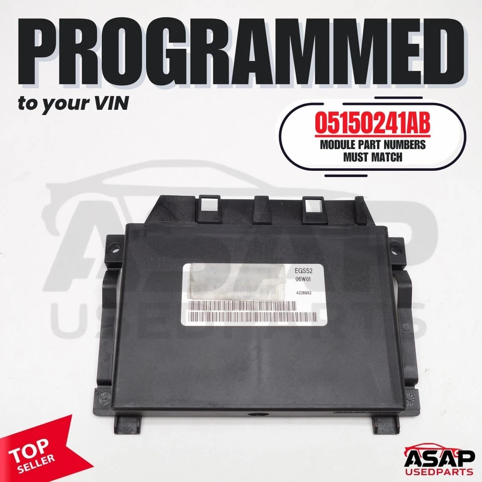 🚩 VIN PROGRAMADO PLUG & PLAY TCM TCU MOPAR CHRYSLER DODGE JEEP 05150241AB 🚩 Foto 1 de 4