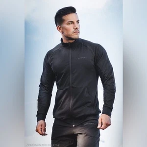 Alphalete Trainingsjacke Herren dunkelblau Full Zip Jacke Größe Medium sportlich - Bild 1 von 6