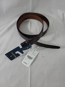 Cinturón Brooks Brothers Talla 34 Cuero Marrón Oscuro -Sin Hebilla - Italia -NUEVO Y ENVÍO GRATUITO - Imagen 1 de 7