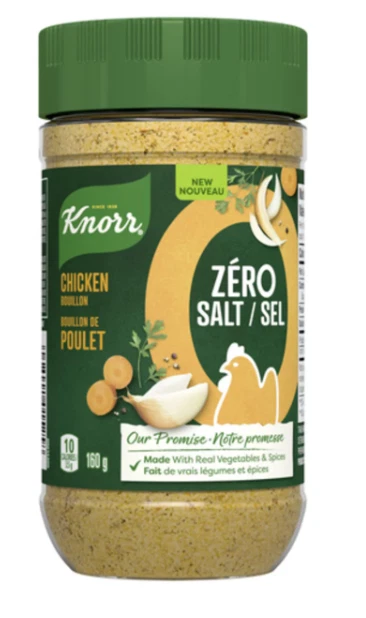Knorr Zero Salt Bouillon Powder Chicken 160g - Изображение 1 из 4