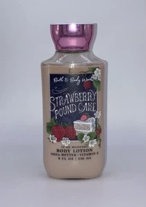 NEW Bath & Body Works STRAWBERRY POUND CAKE 24 Hour Moisture Body Lotion 8 Oz - Picture 1 of 1