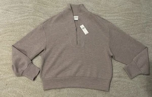 VARLEY Woman’s taupe marl Davidson half zip Sweatshirt/pullover, SZ S, BNWT** - Picture 1 of 5