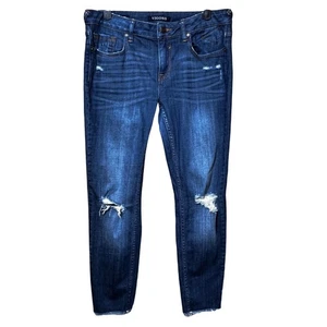 Vigoss The Chelsea Skinny Jeans Damen Größe 29 Distressed Blau Denim Whiskered - Bild 1 von 12
