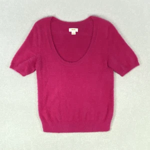 Maeve Anthropologie Sweater Womens Medium Fuzzy Short Sleeve Soft Pullover Top - Picture 1 of 13