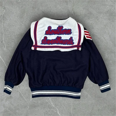 VTG 70s (?) Fab-Knit Cheerleader Varsity Jacket Southern Sweethearts Riverside - Image 1 of 4