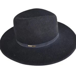 Sombrero de Vaquero Hombre 100% Lana Talla Única Negro Excelente Estado - Imagen 1 de 5