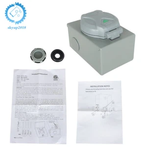 Generator Power Inlet Box 30 Amp Power Inlet Box L14-30P Weatherproof Receptacle - Picture 1 of 11