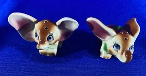 Vtg Anthropomorphic Baby Elephant Salt & Pepper Shakers Big Ears Dumbo Japan - Picture 1 of 9