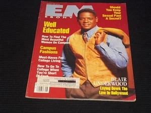 1990 AUGUST EM EBONY MEN MAGAZINE - BLAIR UNDERWOOD FRONT COVER - H 8611 - Picture 1 of 2