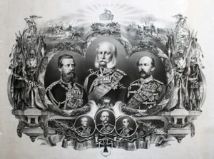 Preußen Kaiser Wilhelm Friedrich III Karl Moltke Bismarck Roon Orden Pour Merite - Bild 1 von 1