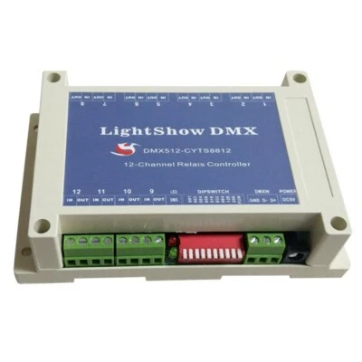 LightShow DMX 12-Channel Relay Switch Controller DC 5V DMX512 For KTV Bars tps - Image 1 of 2