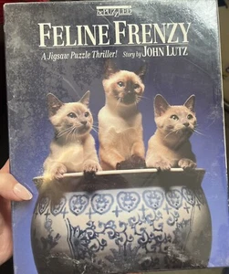 Vintage 1991 Feline Frenzy Siamese cat puzzle by John Lutz Sealed not opened - Picture 1 of 2