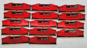 LOT OF14 G.Skill RipjawsV Series 8GX2 (2x8GB)DDR4 RAM 2400MHZ(F4-2400C15D-16GVR) - Picture 1 of 2