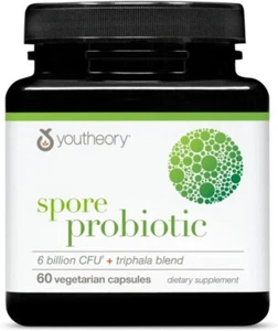 Youtheory Spore Probiotic - 6 Billion CFU - 60 Vegetarian Capsules - Picture 1 of 6