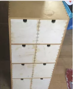 ikea moppe wooden chest of drawers 8 Drawer Chest - Picture 1 of 8